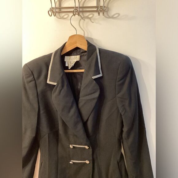 Escada Margaretha Ley Vintage Black Double Breasted Wool Blazer Women’s Size 4 - Picture 5 of 16